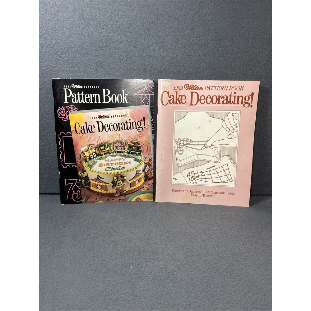 Wilton Cake Decorating Books Lot 1989‎ 1991 Vintage Pattern Guide Instructions